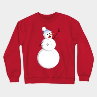 Cute Smiling Happy Snowman Crewneck Sweatshirt